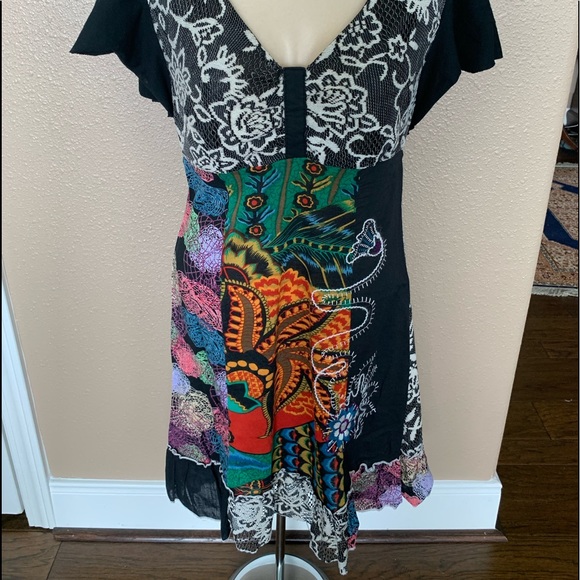 “LV Collection” Black multi colored dress - medium - Picture 2 of 6